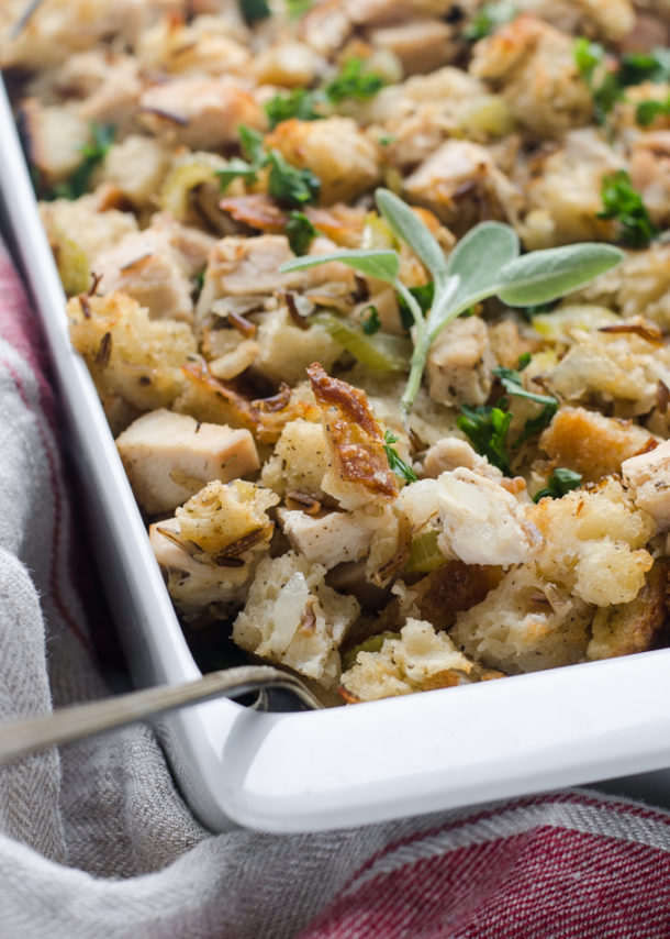 Chicken Wild Rice Stuffing Casserole Buttered Side Up