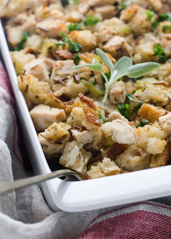 Chicken Wild Rice Stuffing Casserole