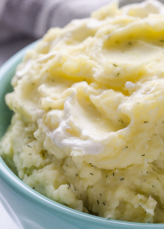 Sour Cream and Dill Mashed Potatoes Buttered Side Up
