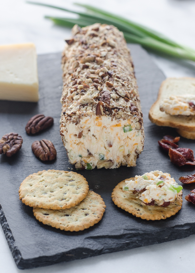 Healthy Cranberry Pecan Cheeseball Recipe - Gluten Free and all-natural!