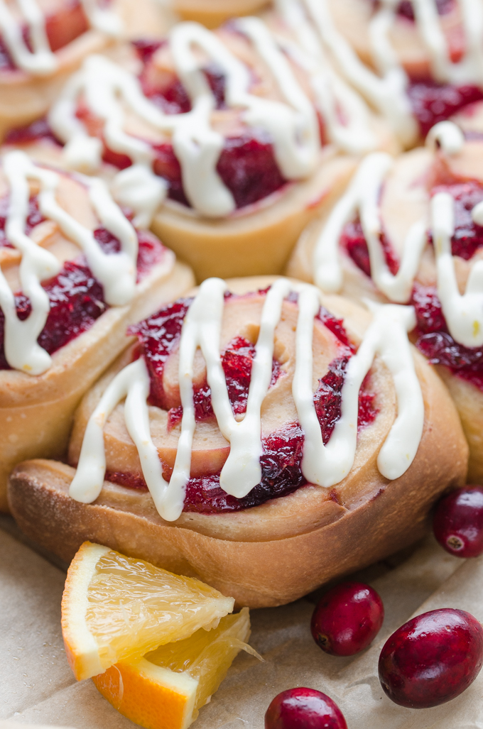 Sourdough Cranberry Orange Rolls