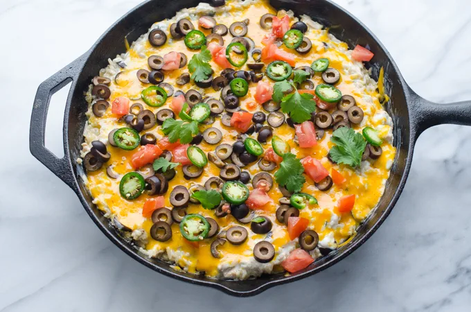 Sour Cream Chicken Enchilada Skillet