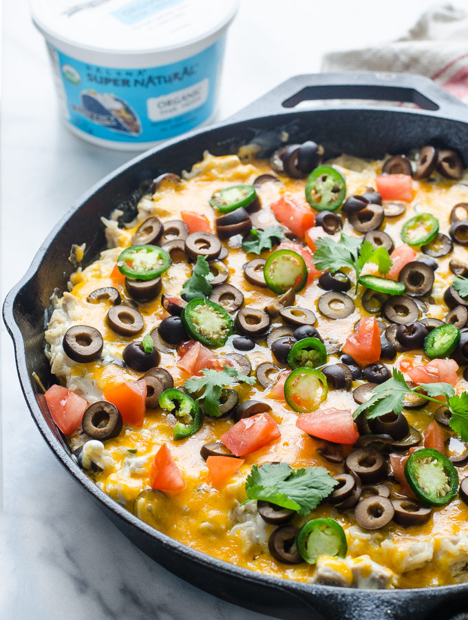 Sour Cream Chicken Enchilada Skillet