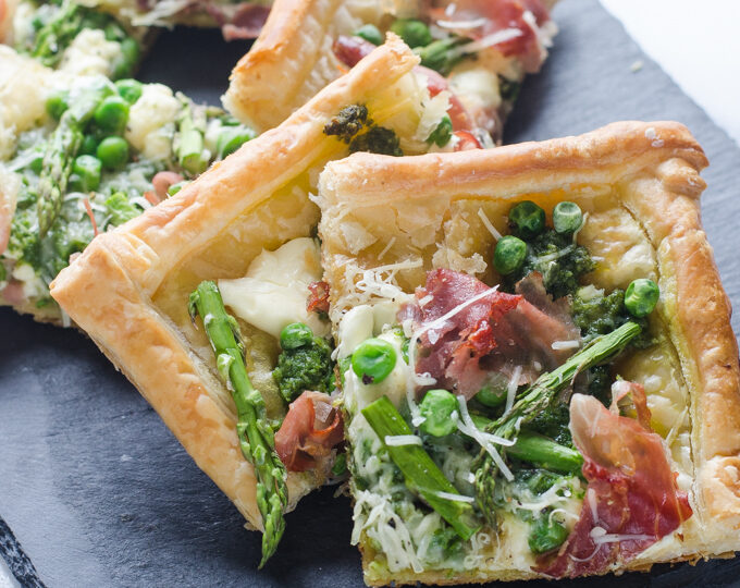 Spring Asparagus Puff Pastry Tart