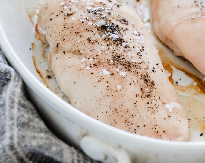 How to Bake Boneless Skinless Chicken Breasts in the oven without making them dry and overcooked!