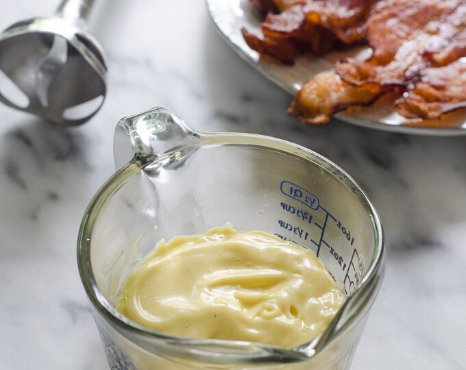 This mayonnaise recipe uses bacon grease and it's so full of flavor!