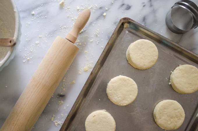 Shortcakes on a pan