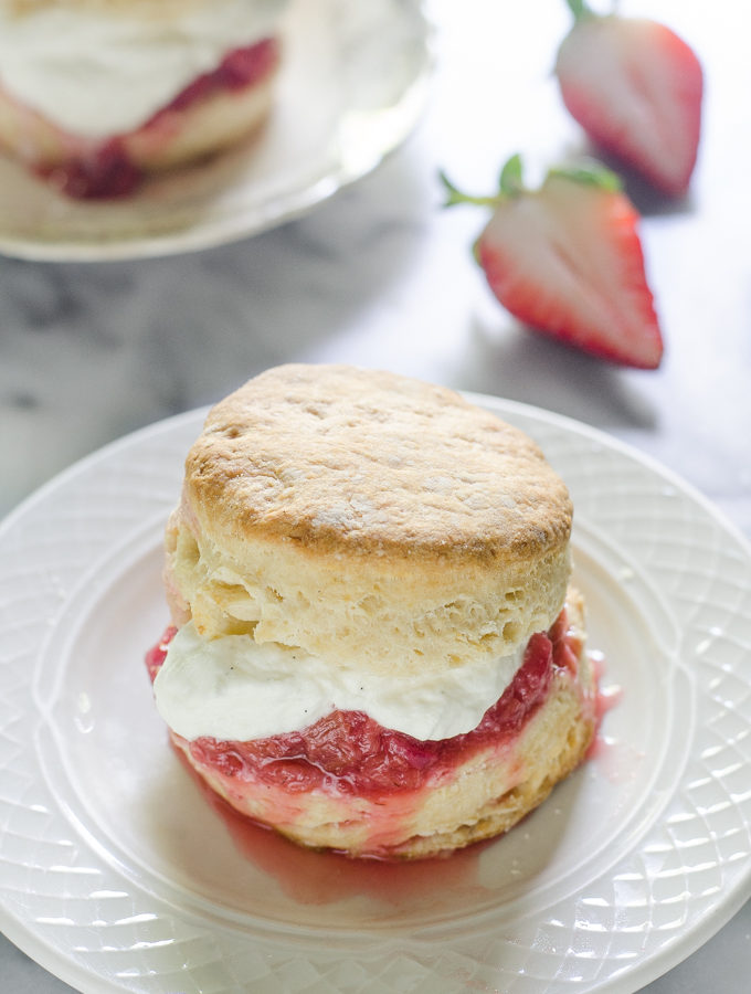 Shortcake Recipe with Sourdough Biscuits and Strawberry Rhubarb Compote