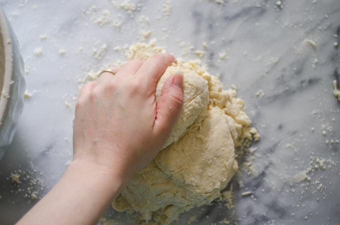 Kneading the dough