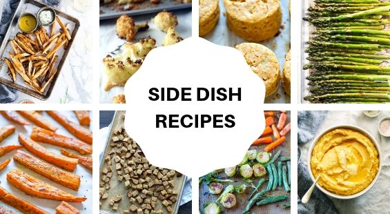 Collage of Side Dish Coconut Oil Recipes