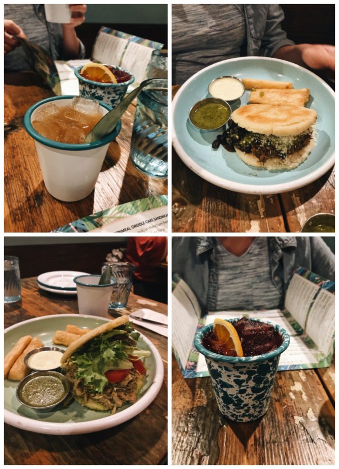 Fun Restaurants in Minneapolis: Hola Arepa Minneapolis MN - Mocktails, beef and chicken arepas