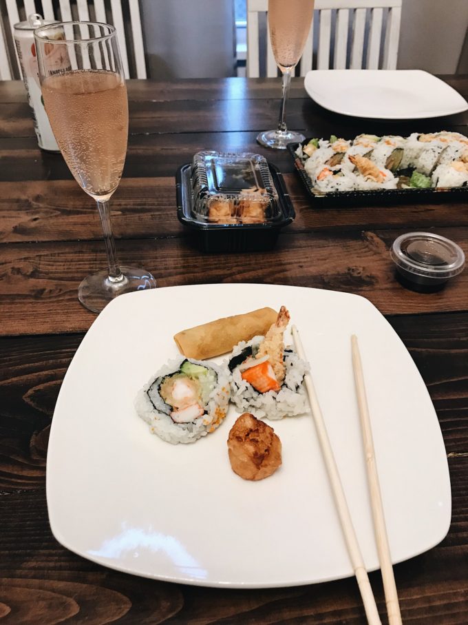 Door dash sushi, Minneapolis MN