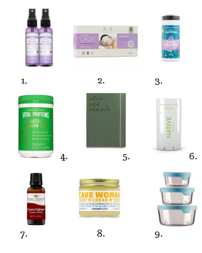 Collage of ethical or fair trade gift guide for health nuts