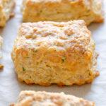 Cheddar biscuits made with kefir.