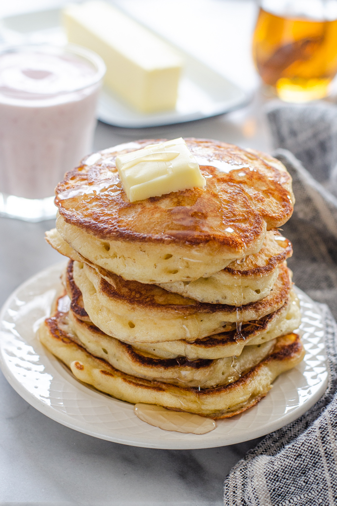 Easy Sourdough Pancakes Overnight Recipe (Fluffy!)