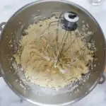 Creaming the butter and sugar together.