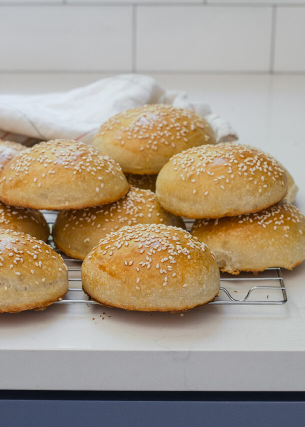 Sourdough Hamburger Buns Recipe Buttered Side Up