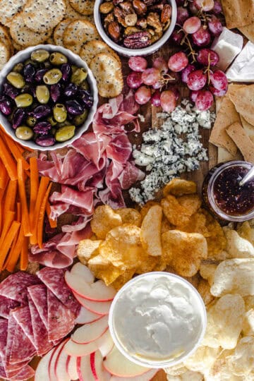 An easy snack board with healthy options!