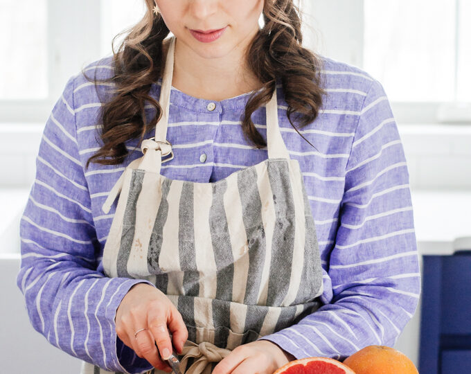 Slicing a grapefruit the best way.