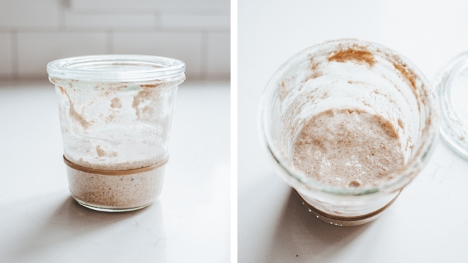 Making a sourdough starter, day 7.