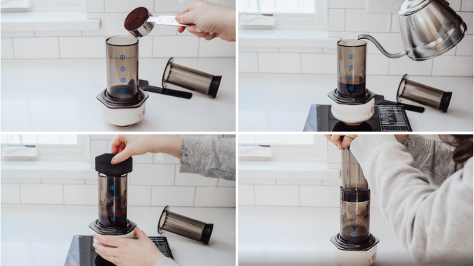 How to make espresso with an Aeropress for a mocha