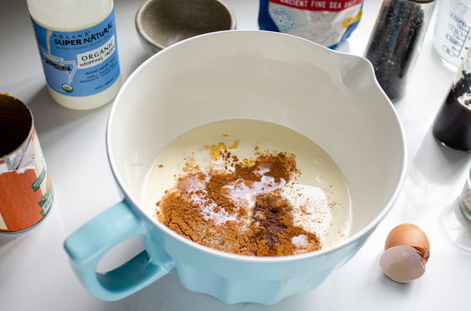 All of the ingredients in a large bowl.