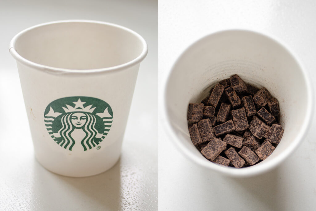 A cup of Starbucks Frappuccino Chips (AKA Java Chips)