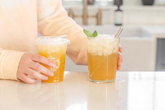 Iced Peach Green Tea Lemonade - The Healthful Ideas