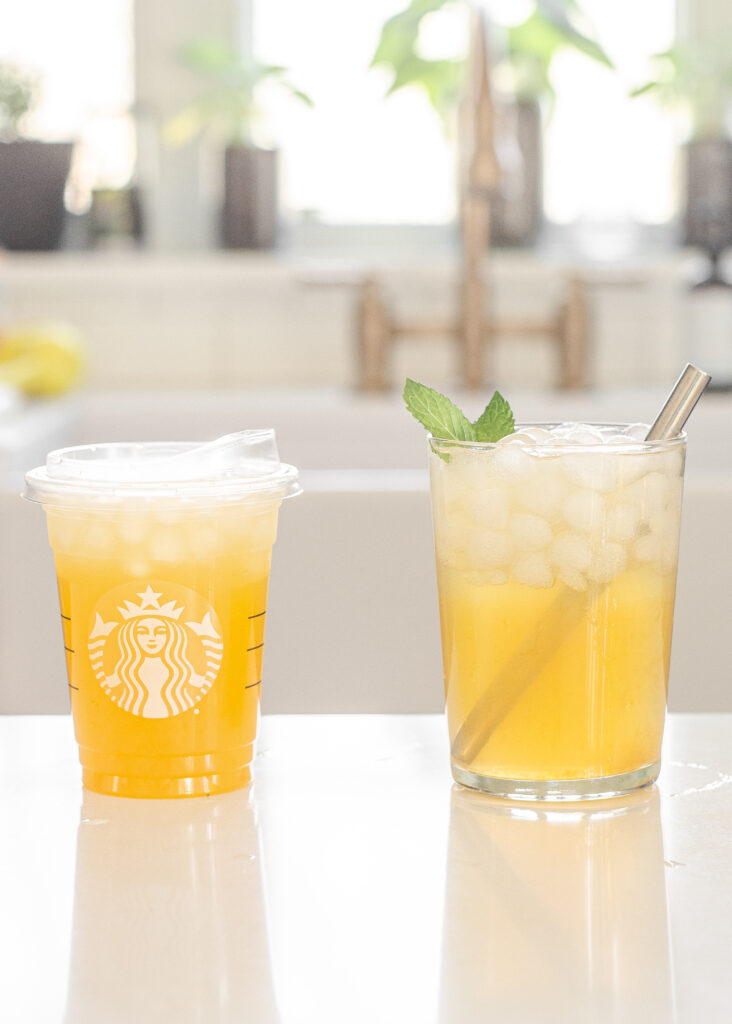 EASY Starbucks Peach Green Tea Lemonade Recipe [Copycat]