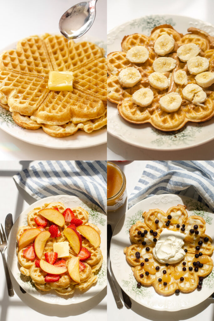 Sourdough Discard Waffle Toppings ideas.