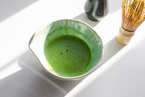 The smooth whisked matcha.