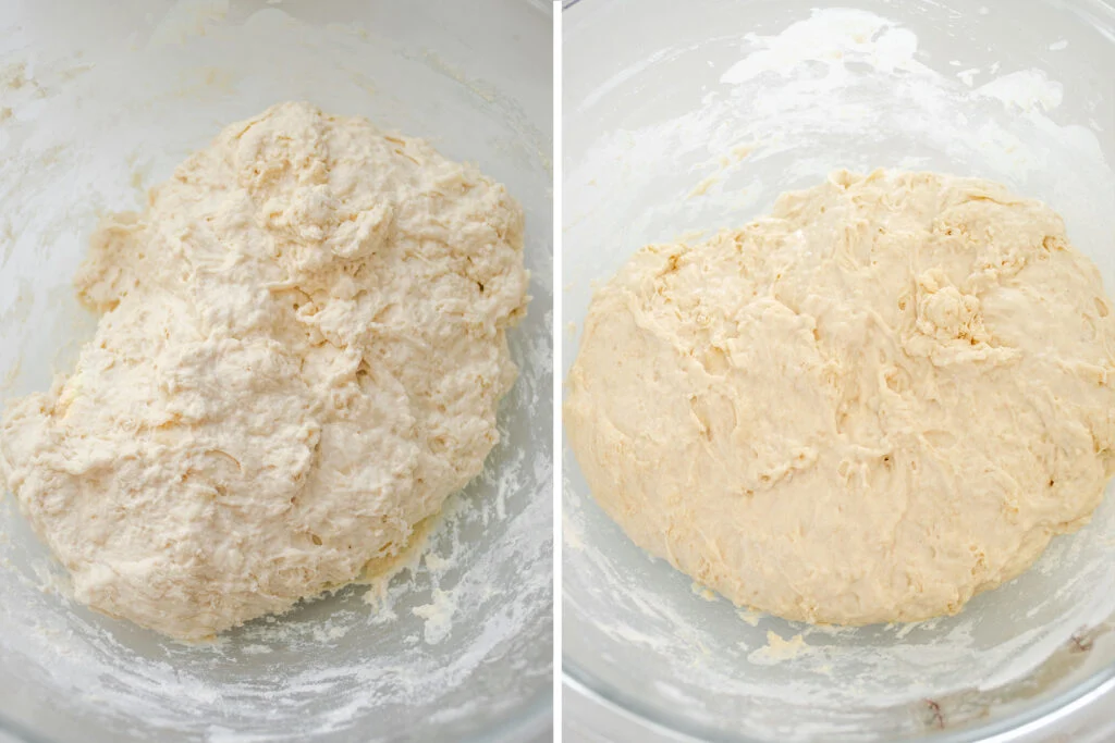 Before and after a fermentolyse.