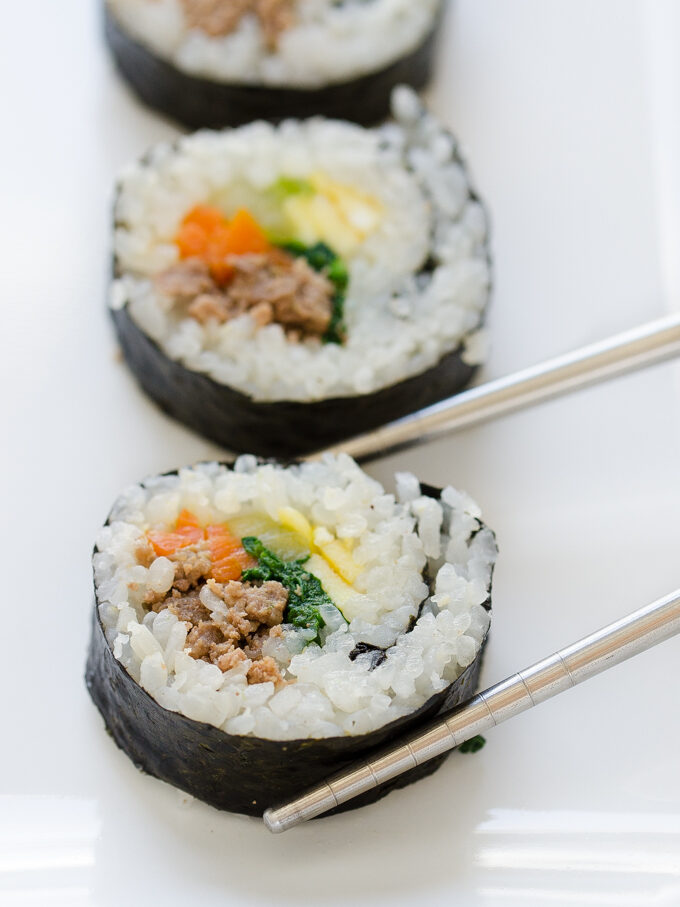 Ground Beef Gimbap 김밥 AKA Korean Sushi
